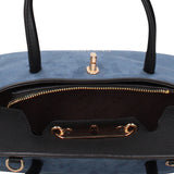 Borsa a Mano in Pelle Vegana Blu