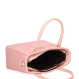 Borsa a Mano in Pelle Vegana Rosa