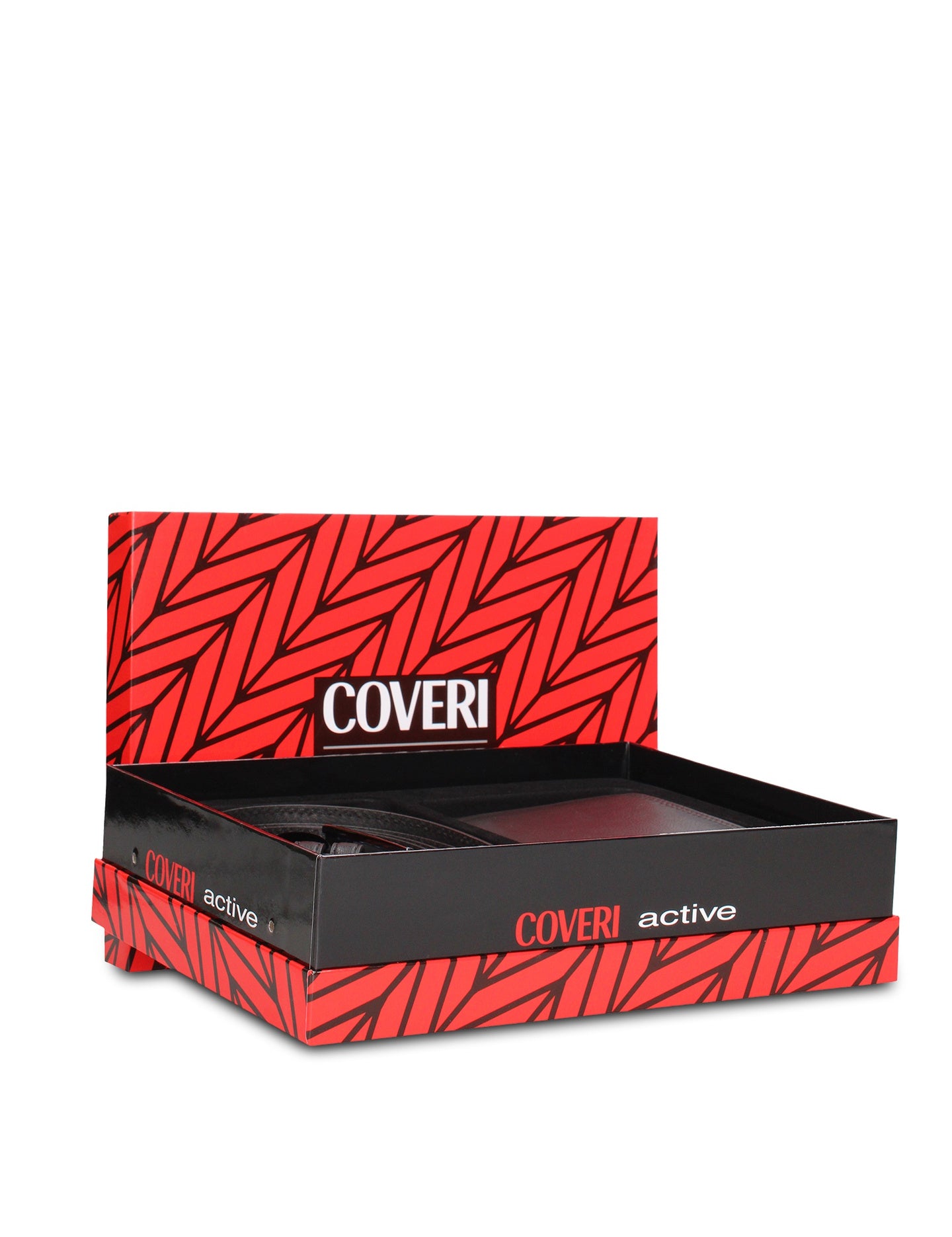 Set Portafoglio e Cintura in Vera Pelle Nero