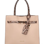 Borsa a Mano in Pelle Vegana Taupe Pierre Cardin