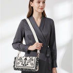 Borsa a Spalla in Cotone Nero
