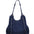 Borsa a Spalla in Vera Pelle Blu Jeans Chiara Ferretti