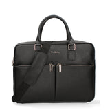 Schwarze Tasche aus echtem Leder