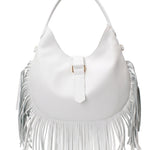 Borsa a Mano in Dollaro Leather Bianco