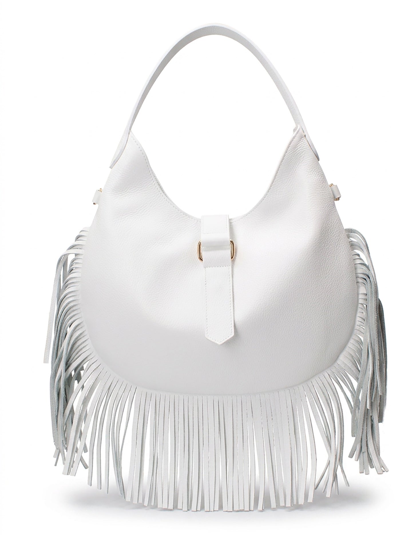 Borsa a Mano in Dollaro Leather Bianco