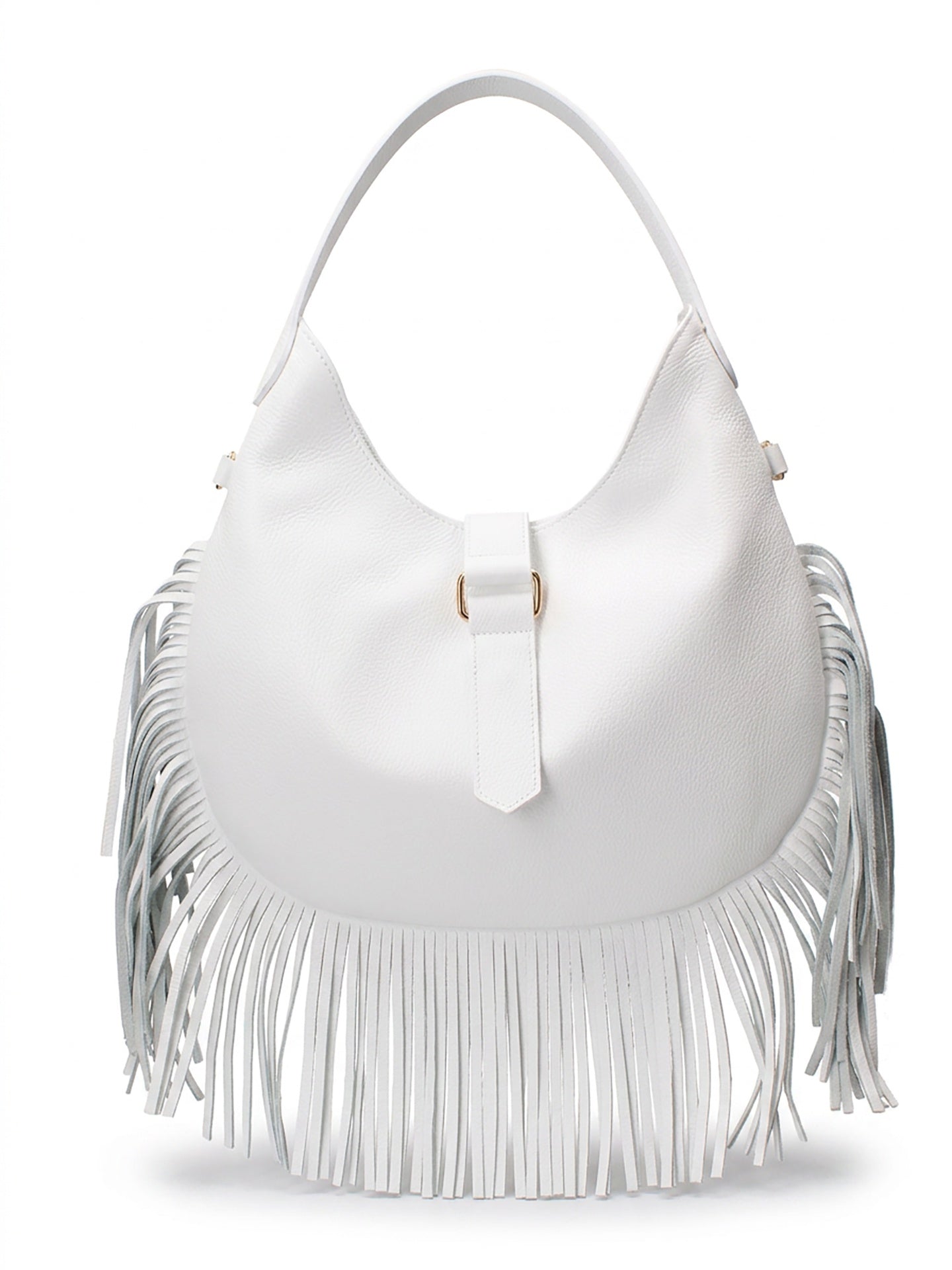 Borsa a Mano in Dollaro Leather Bianco