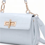 Borsa a Spalla in Pelle Vegana Blu