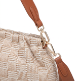 Borsa a Tracolla in Poliestere Taupe