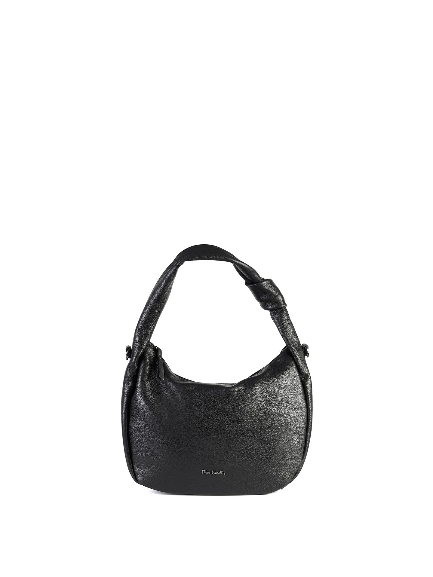 Borsa a Spalla in Vera Pelle Nero Pierre Cardin