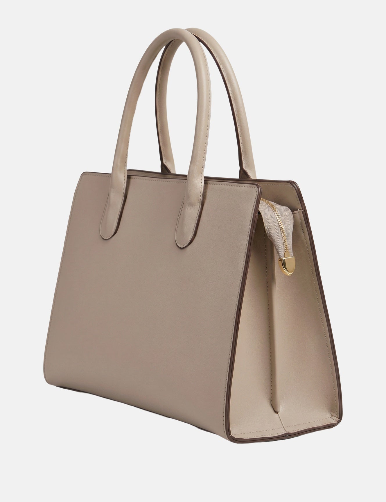 Borsa a spalla in Pelle Vegana Beige