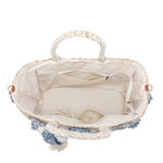 Borsa Shopper in Rattan Blu