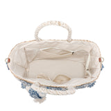 Borsa Shopper in Rattan Blu