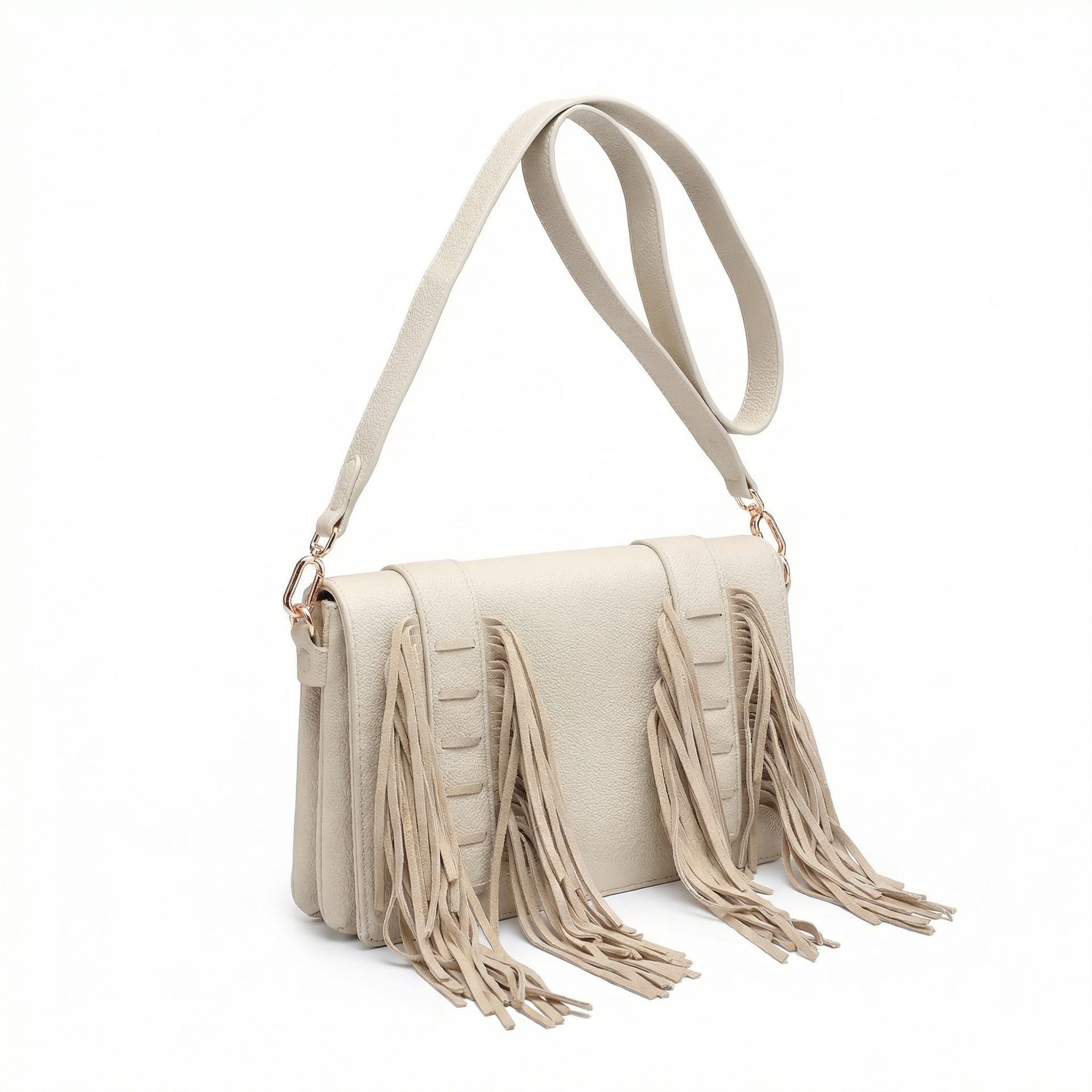 Borsa a Tracolla in Polyurethane Beige