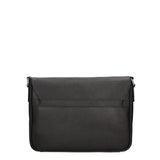 Schwarze Schultertasche aus echtem Leder