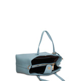 Borsa a Mano in Pelle Vegana Azzurro