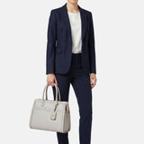 Borsa a mano in Pelle Vegana Grigio