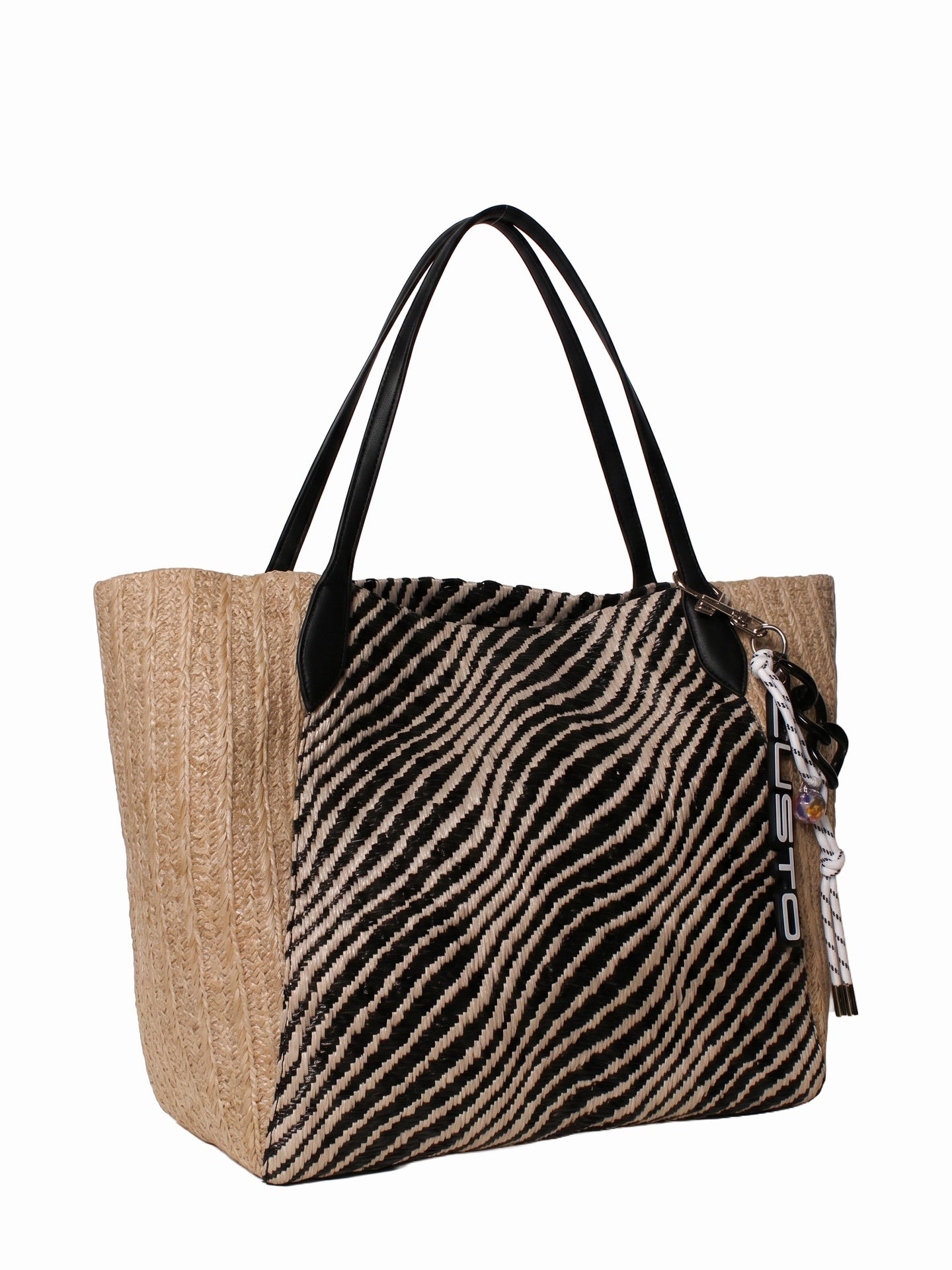 Borsa a Mano in Pelle Vegana Nero