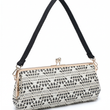 Bolso de mano de poliéster negro