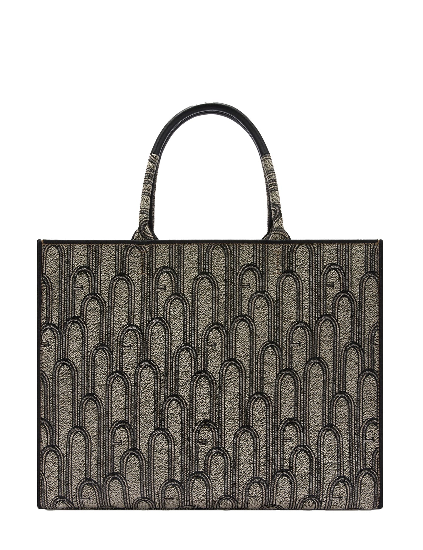 Borsa a Mano in Cotone Nero Furla