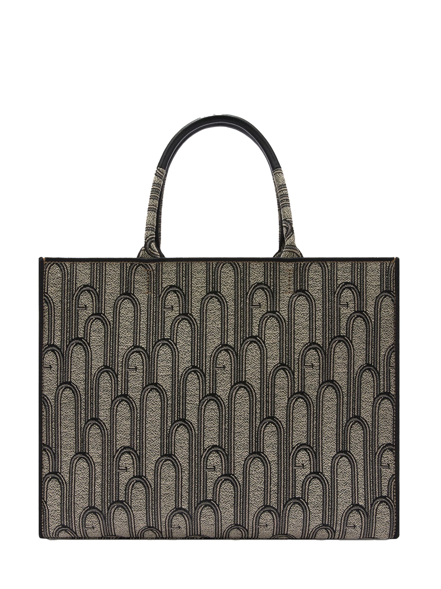 Borsa a Mano in Cotone Nero Furla