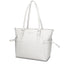 Borsa Shopper in Pelle Vegana Bianco Pierre Cardin