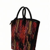 Borsa a Mano in Pelle Vegana Giallo