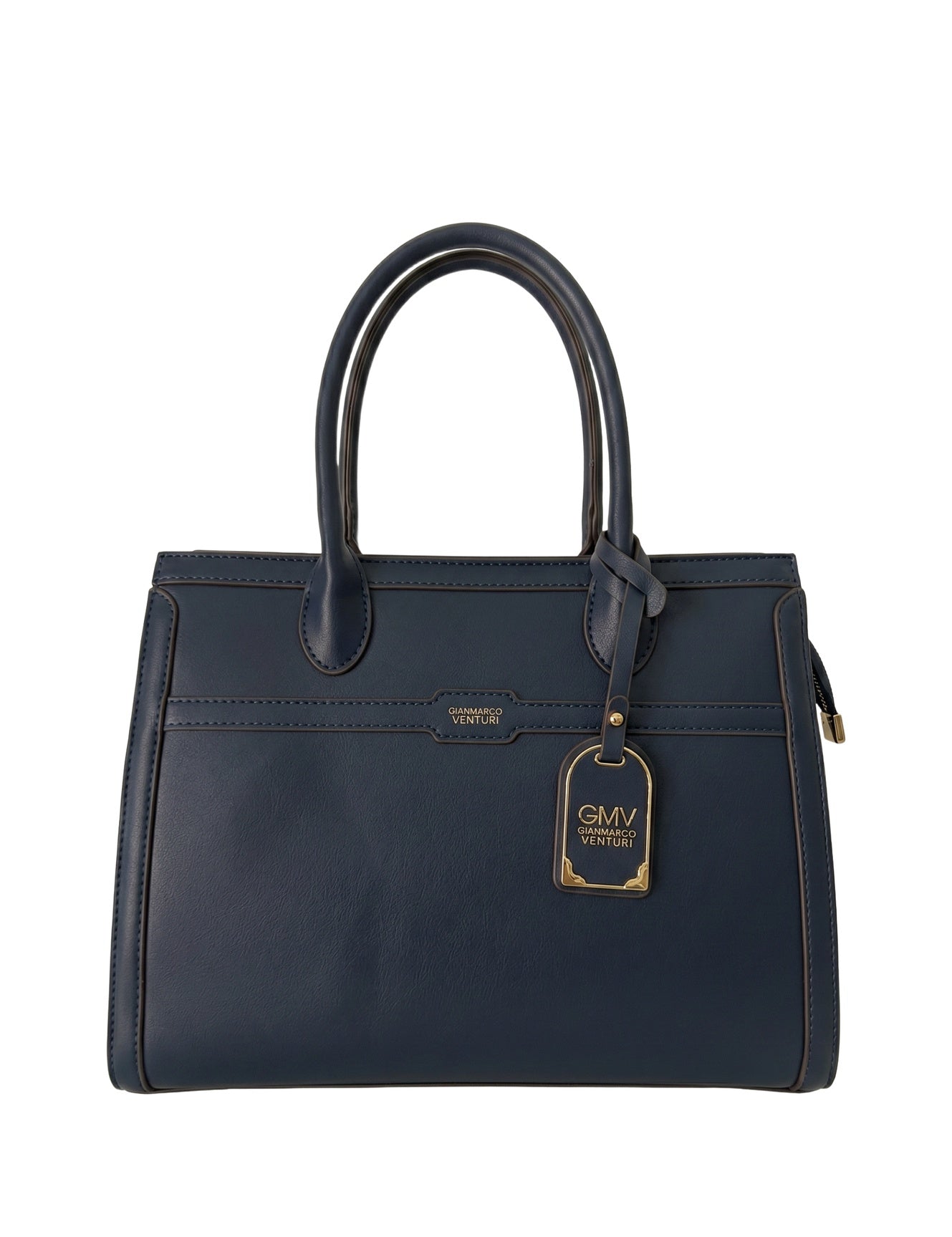 Borsa a mano in Pelle Vegana Blue GianMarco Venturi