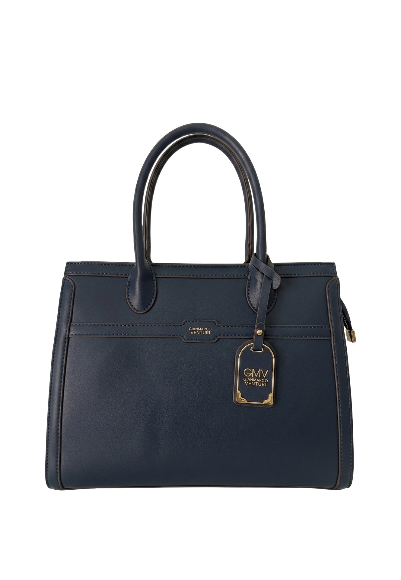Borsa a mano in Pelle Vegana Blue GianMarco Venturi