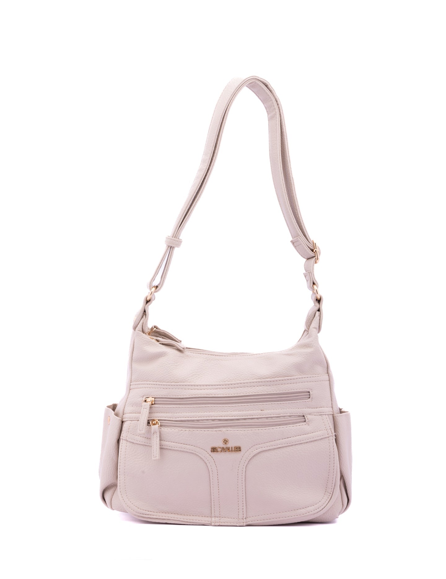 Borsa a Spalla in Pelle Vegana Beige