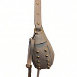 Borsa a Tracolla in Dollaro Leather Beige Scuro
