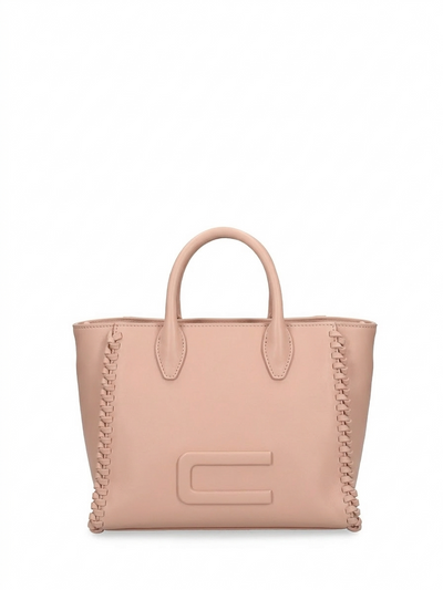 Borsa a mano in Pelle Vegana Nude