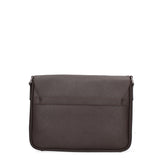 Dunkelbraune Schultertasche aus echtem Leder