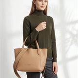 Borsa a Mano in Pelle Vegana Beige