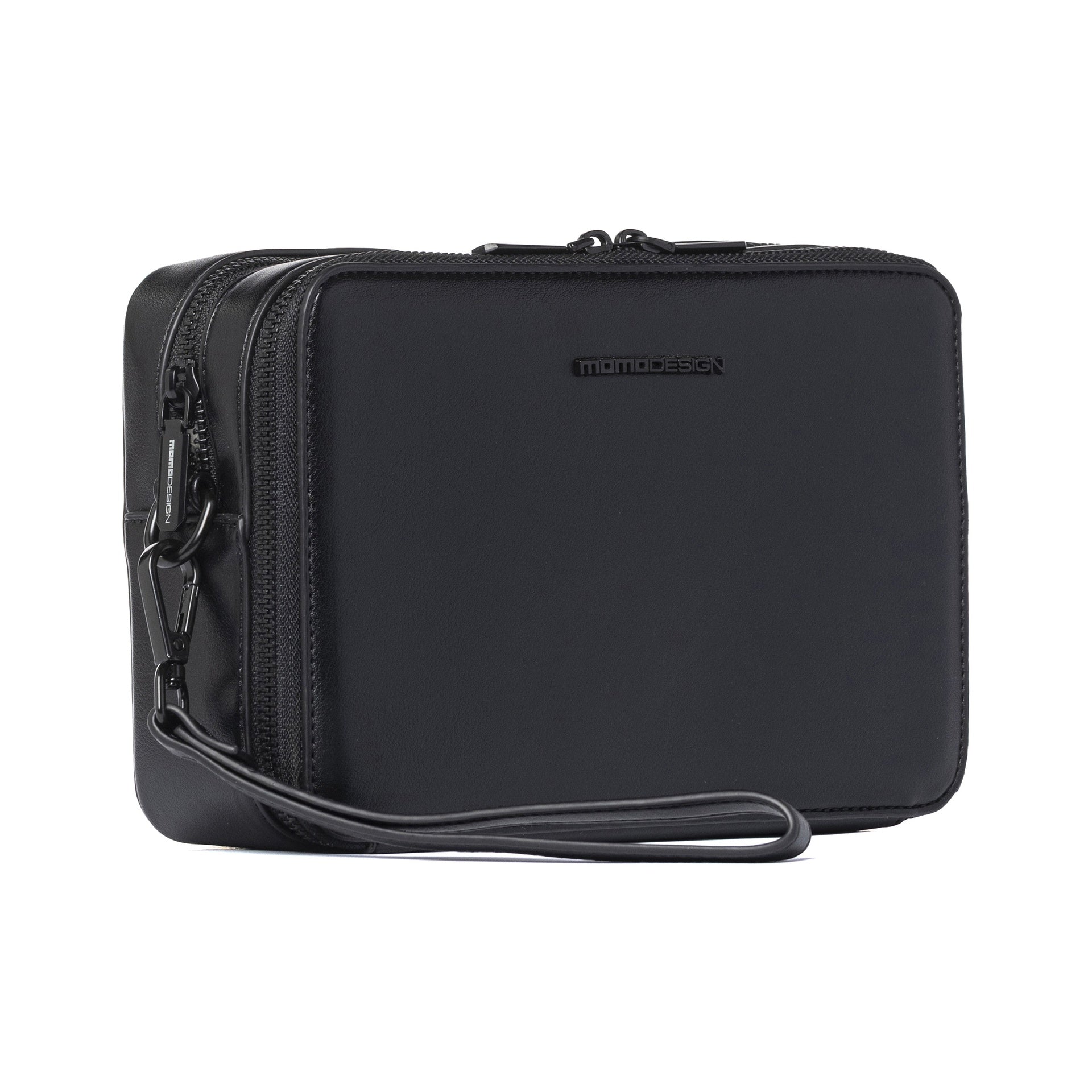 Zephyr Prime Men's Vegan Leather Clutch Bag, Black