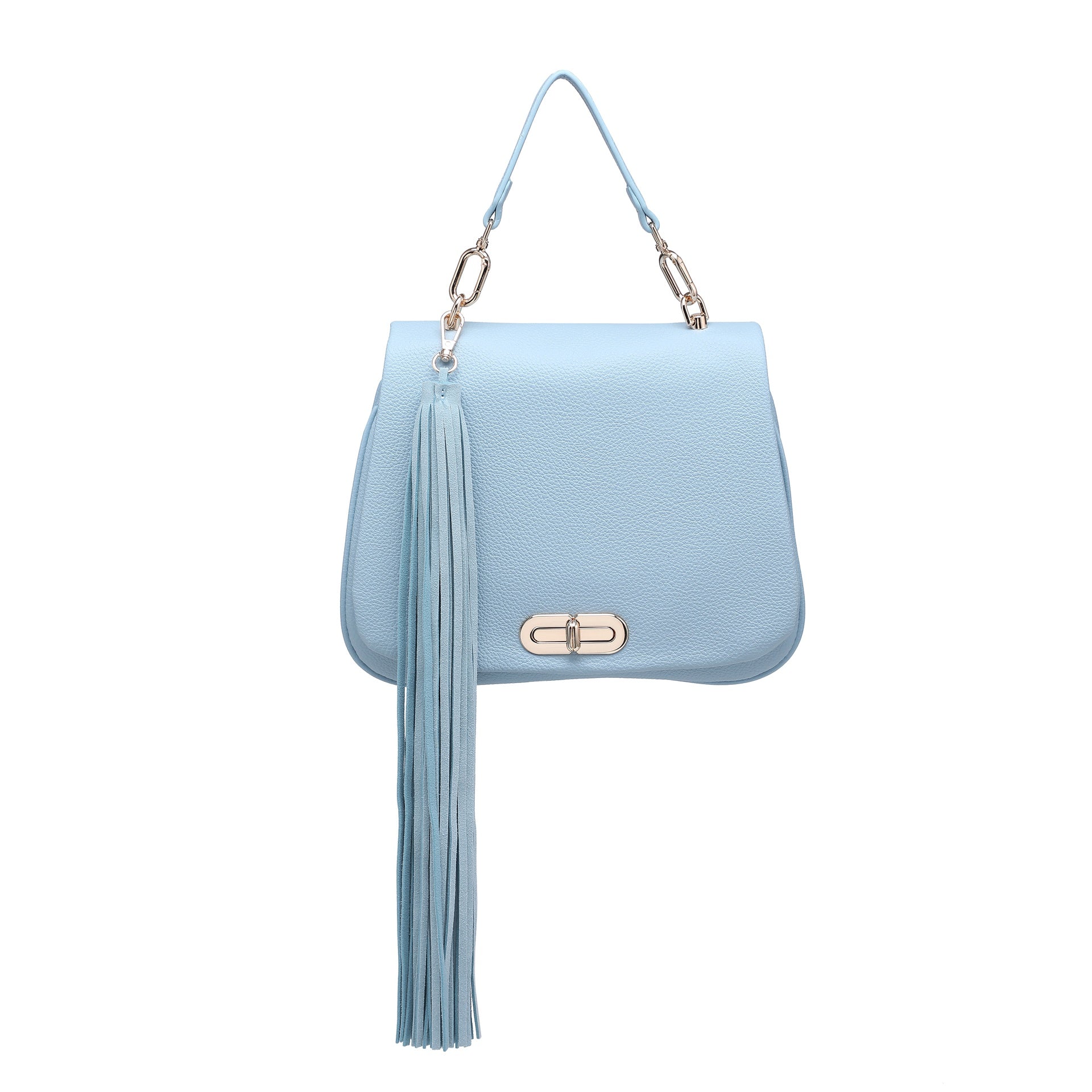 Borsa a Mano in Polyurethane Blu