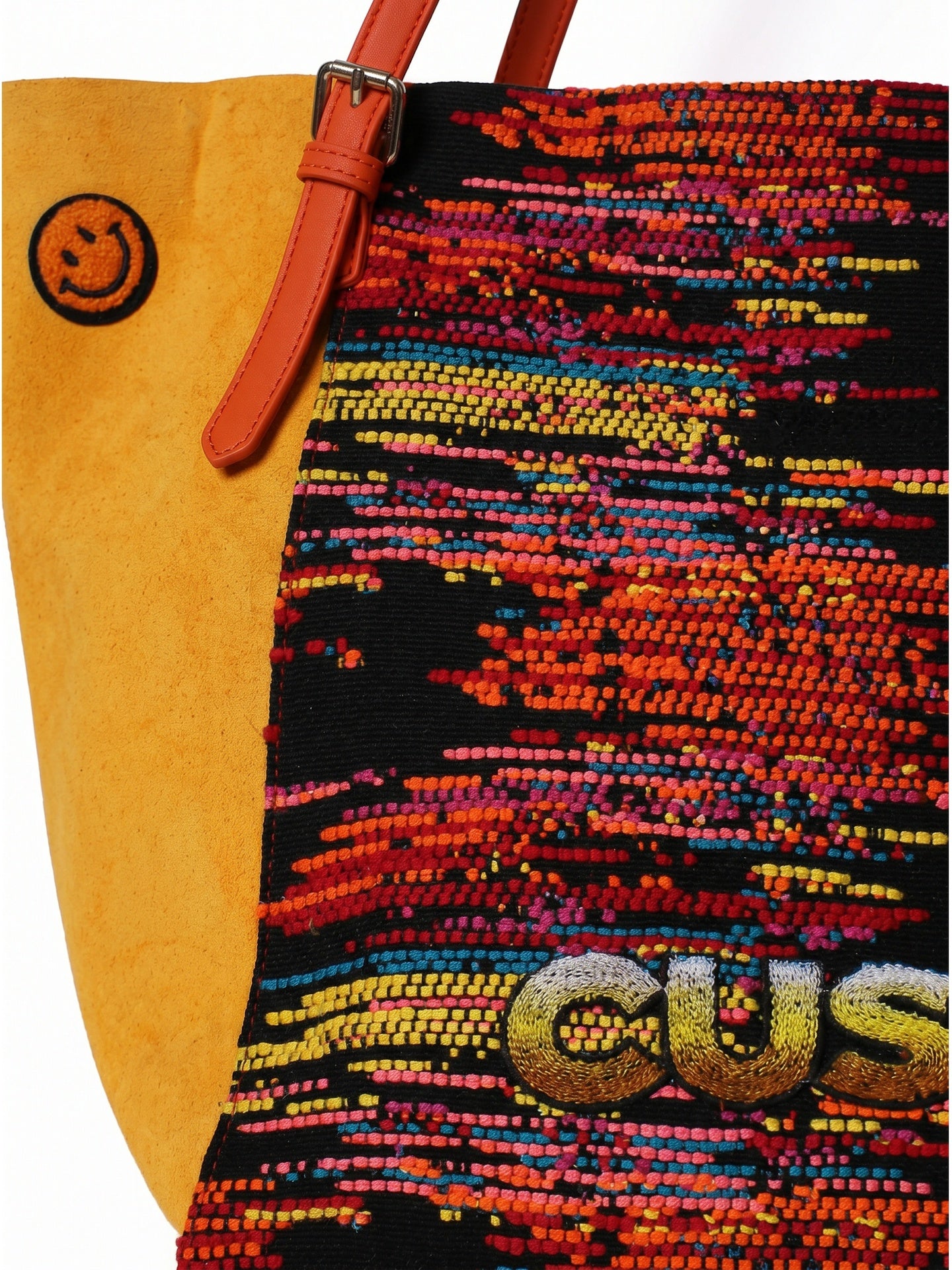 Borsa a Mano in Pelle Vegana Giallo