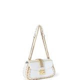 Borsa a Tracolla in Poliestere Bianco