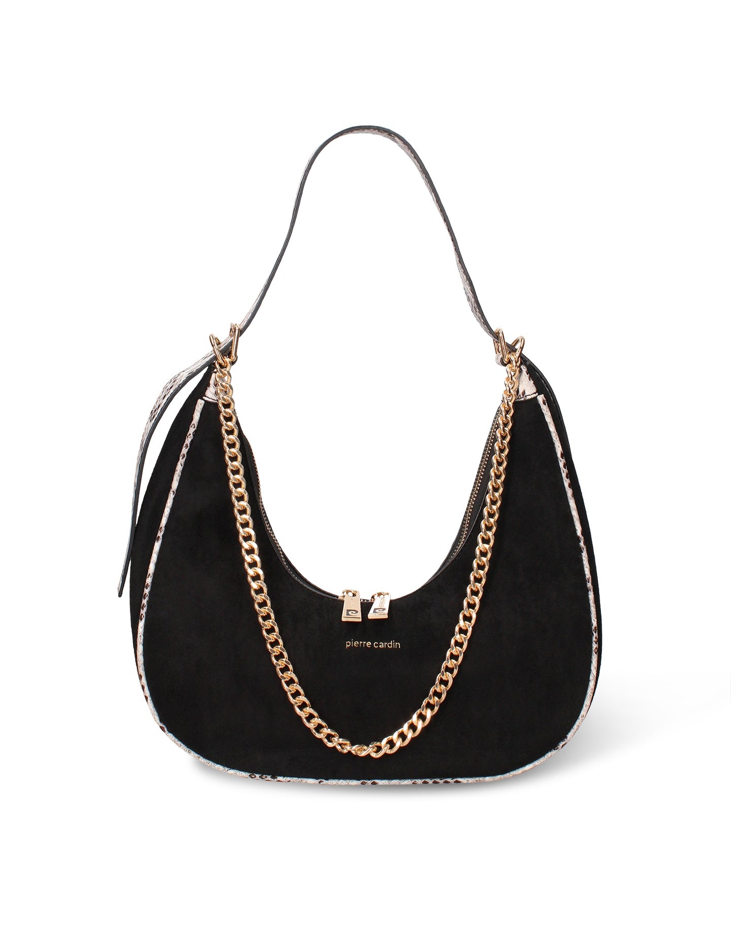Borsa a Spalla in Pelle Vegana Nero Pierre Cardin