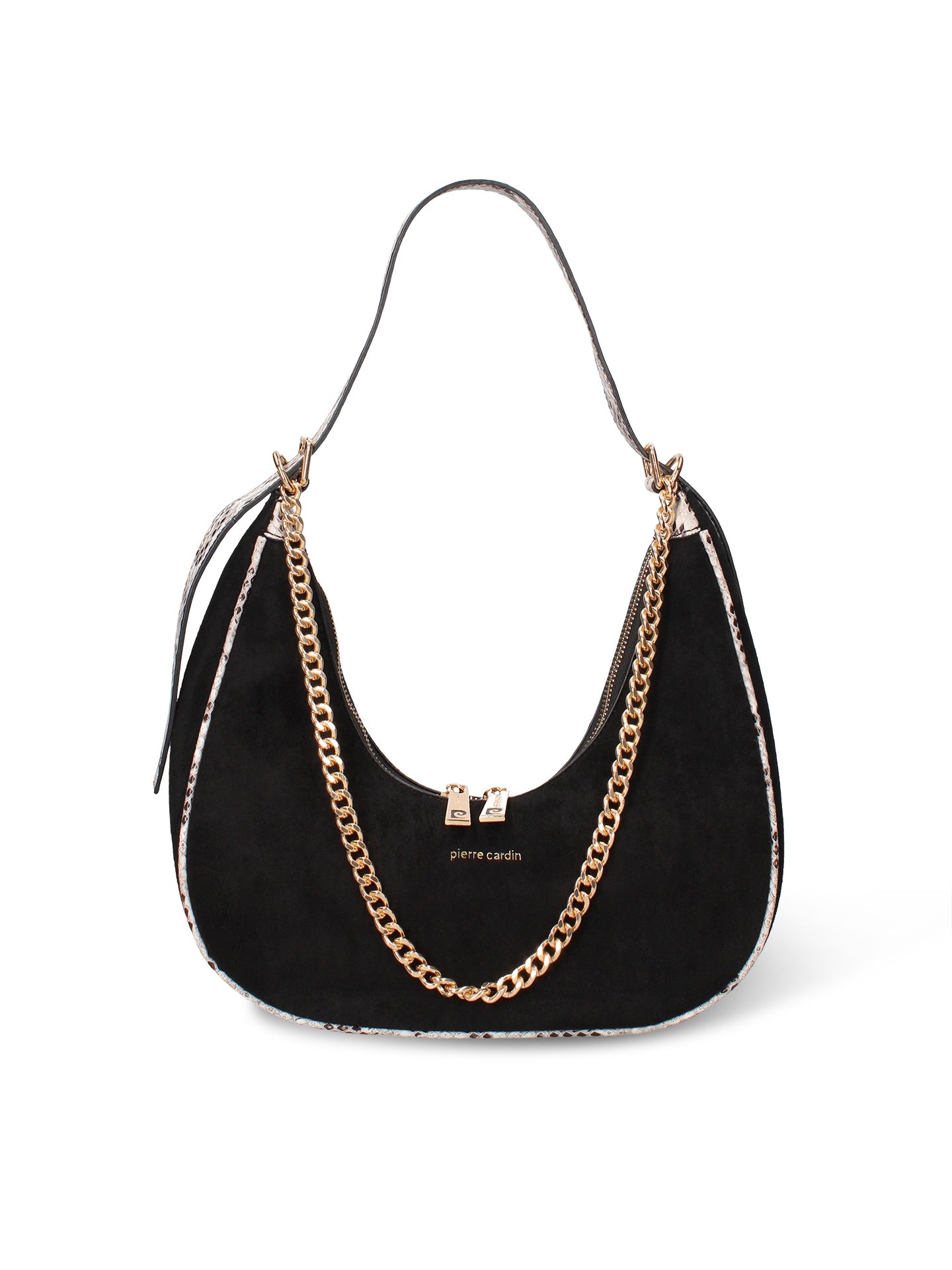 Borsa a Spalla in Pelle Vegana Nero Pierre Cardin