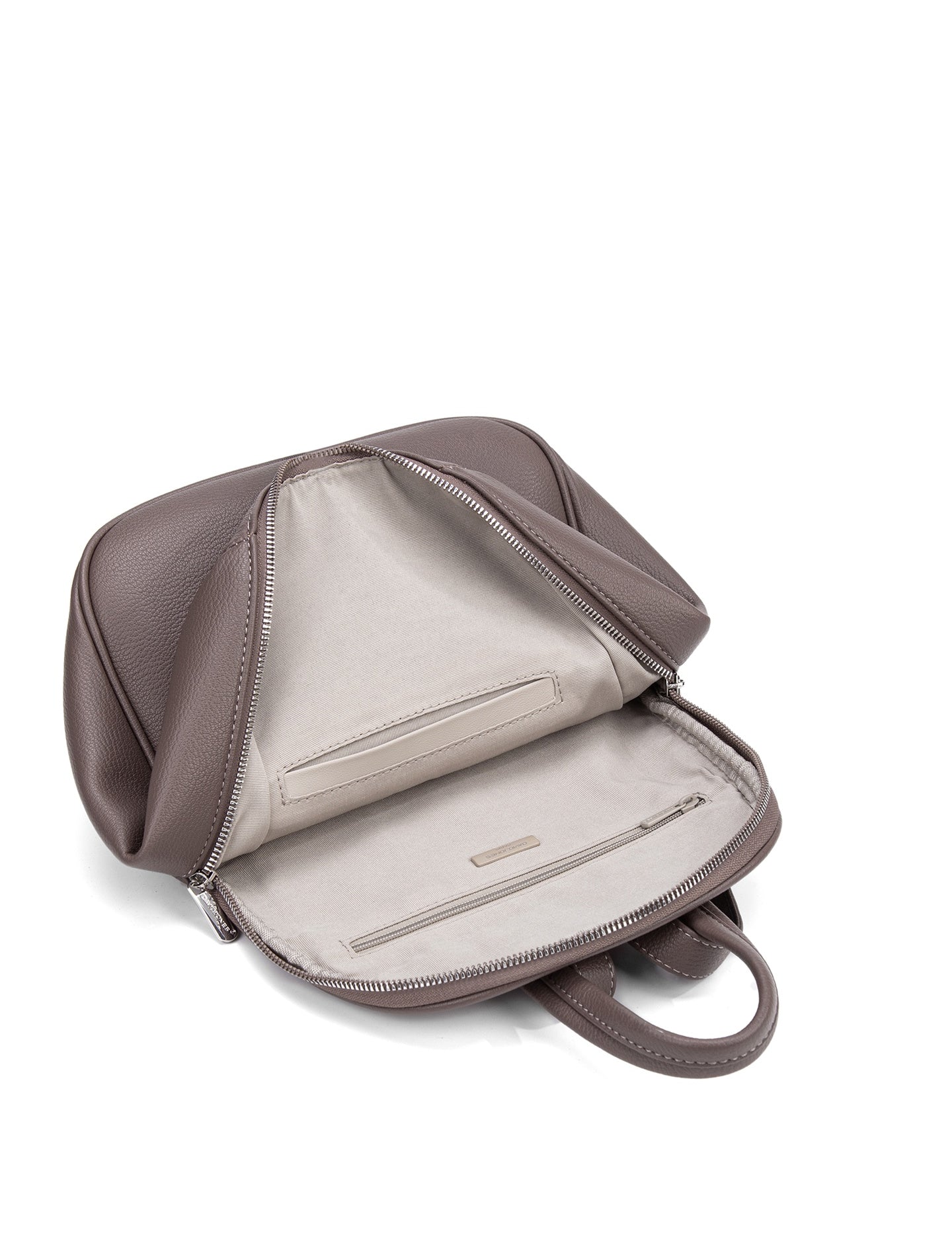 Zaino in 100% Pu Vegan Leather Grigio