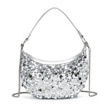 Borsa a Tracolla in Poliestere Silver