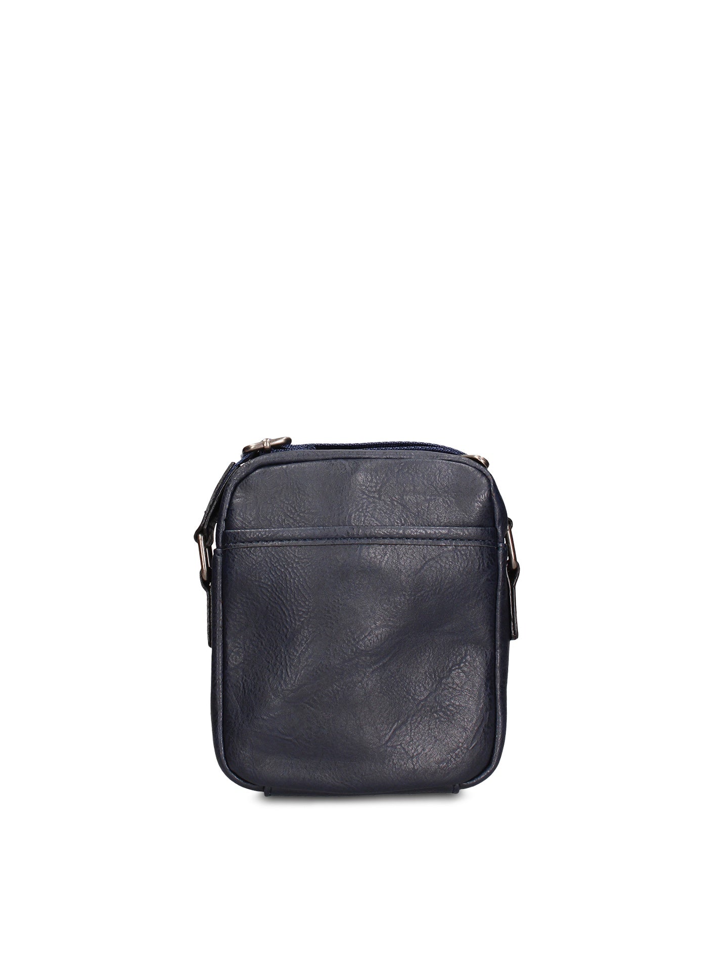 Borsa a Tracolla in 100% Pu Vegan Leather Blu Scuro