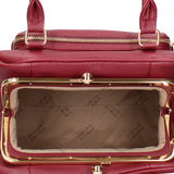 Borsa a Mano in Pelle Vegana Bordeaux