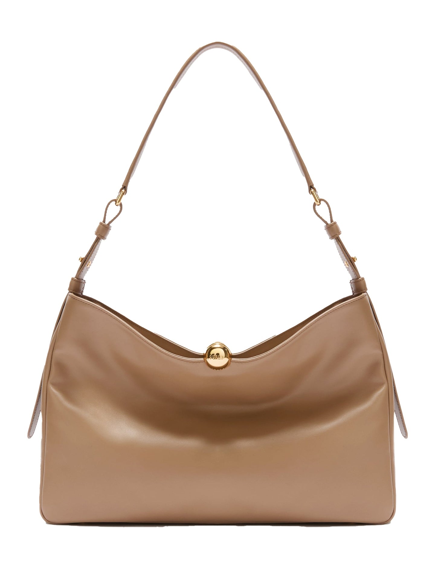 Borsa a Spalla in Pelle Taupe Furla
