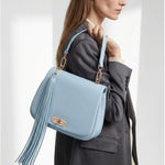 Borsa a Mano in Polyurethane Blu