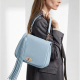 Borsa a Mano in Polyurethane Blu
