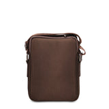 Borsa a Tracolla in 100% Pu Vegan Leather Marrone Scuro