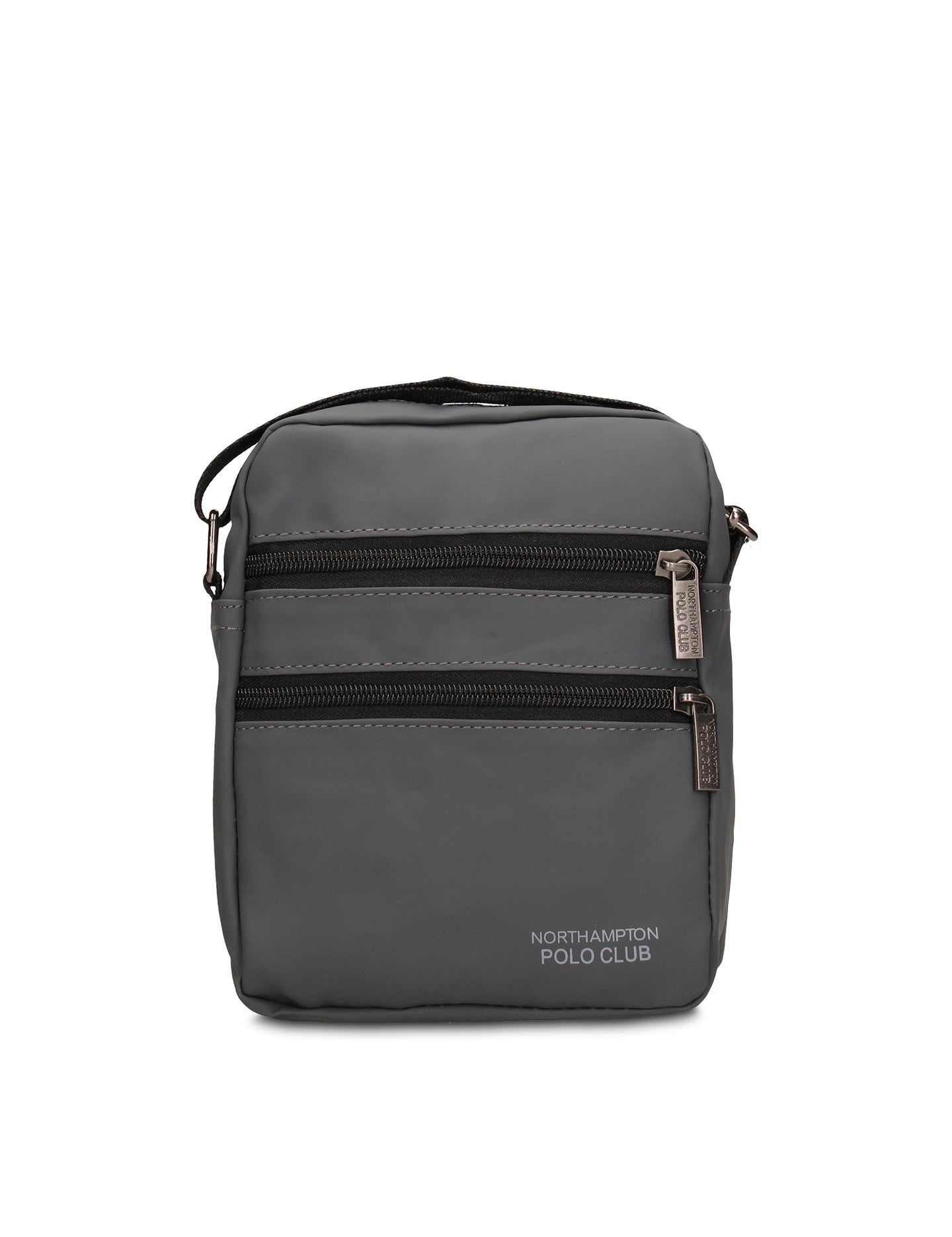 Borsa a Tracolla in 100% Pu Vegan Leather Grigio