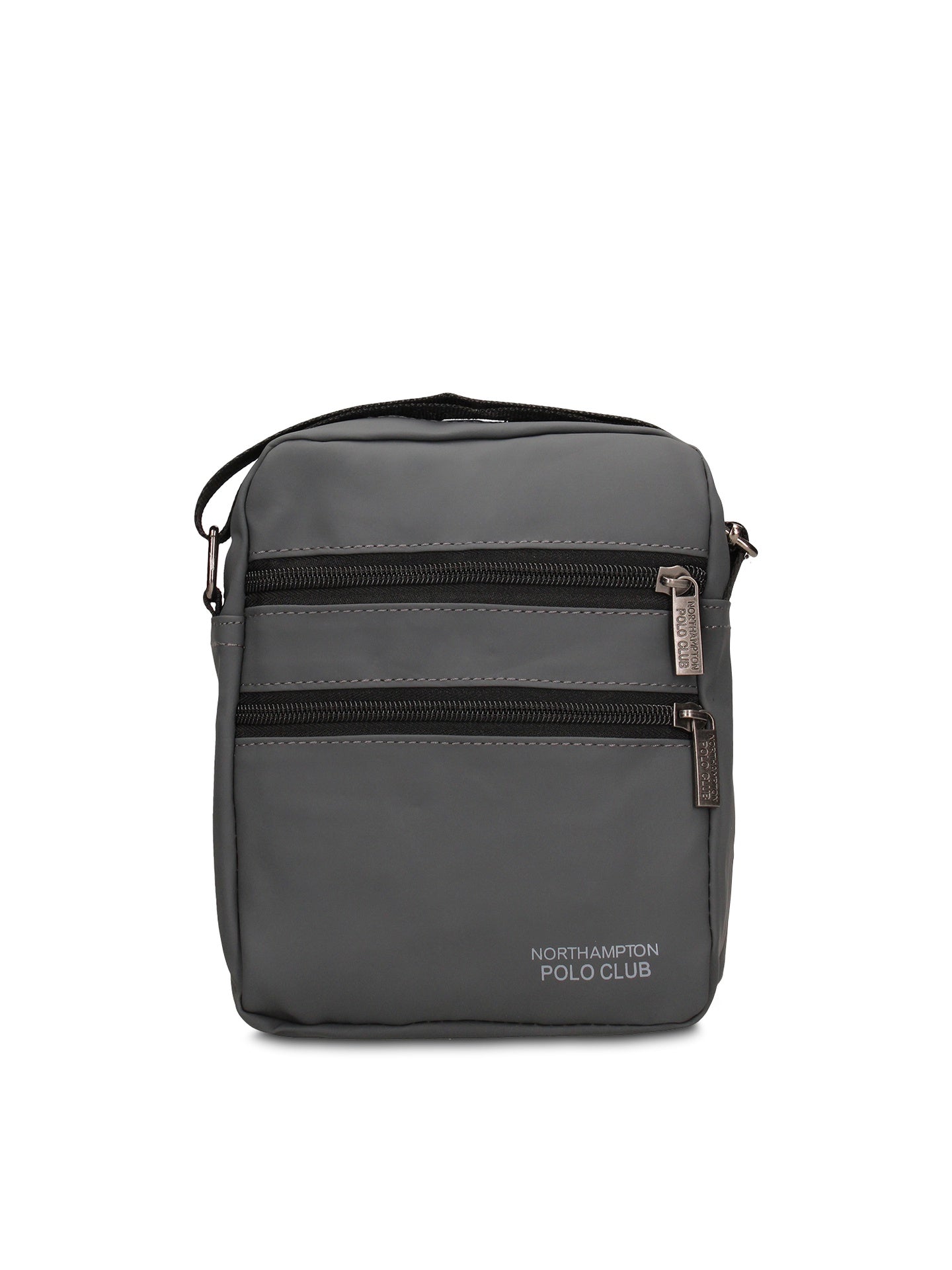 Borsa a Tracolla in 100% Pu Vegan Leather Grigio
