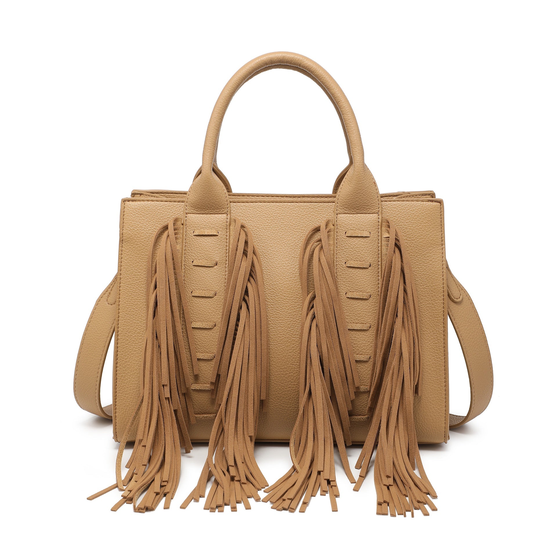 Borsa a Mano in Polyurethane Cammello